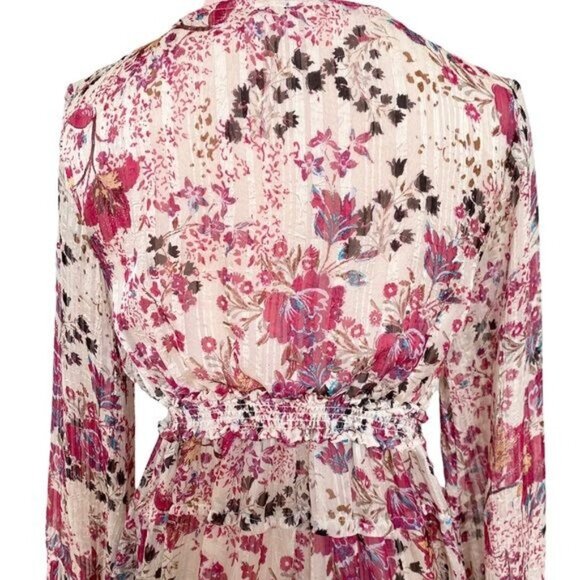 Free People Closer To The Heart Mini Dress in Pink Floral Size Small NWOT - Picture 11 of 14